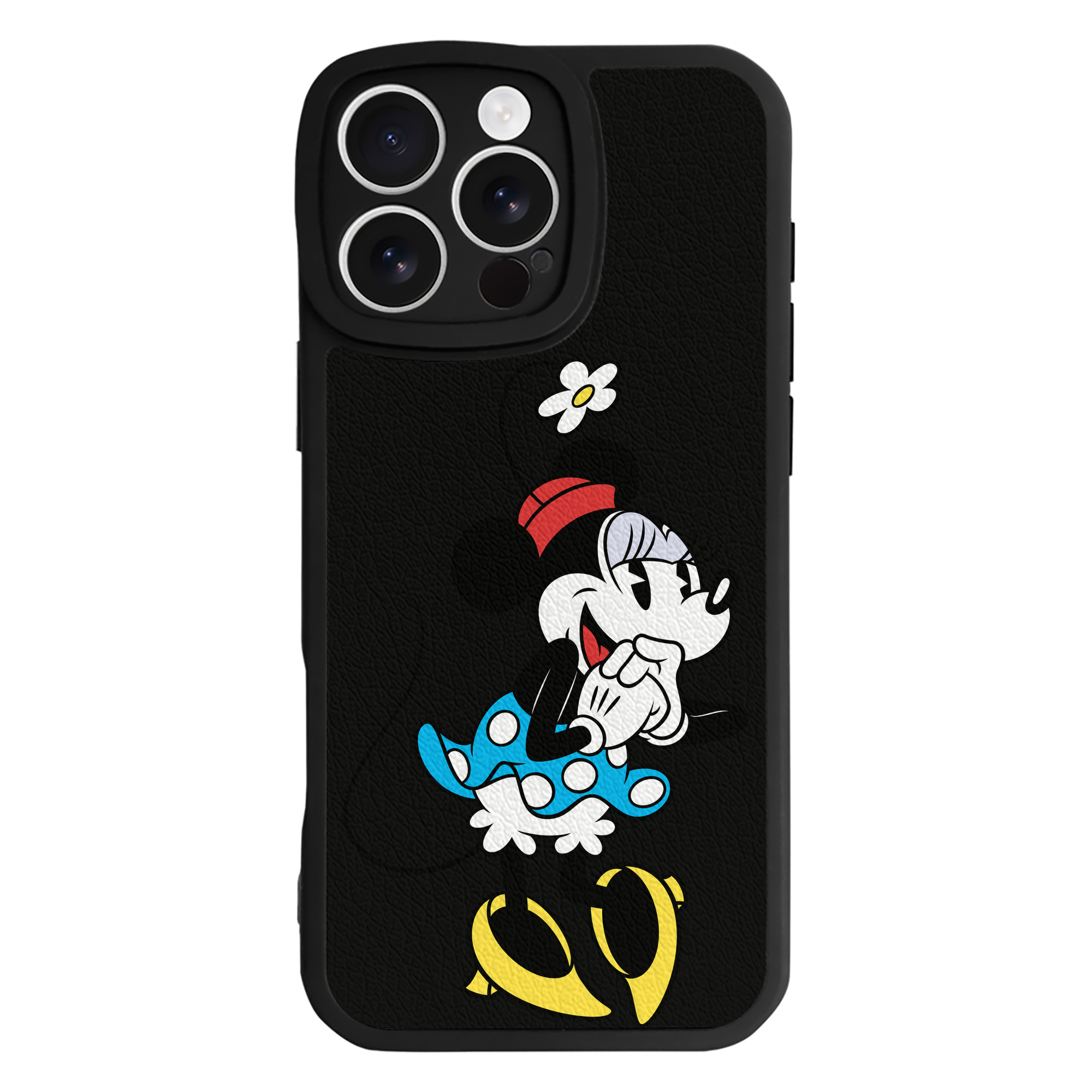（画像用） ミッキーマウス Mickey Mouse 【iPhone 16シリーズ対応】シリコンスマホケース（レザー調） 材質：シリコン